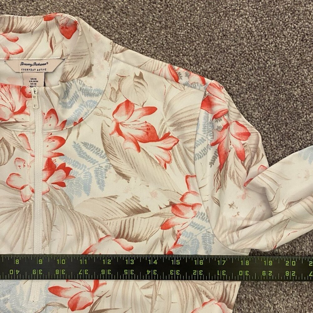 Tommy Bahama Everyday Active Women's 1/2 Zip Jacket Floral Pockets Size M NWT - Picture 8 of 13
